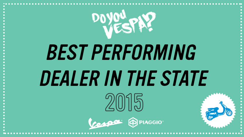 Piaggio and Vespa Best Performing Dealer in Qld for 2015