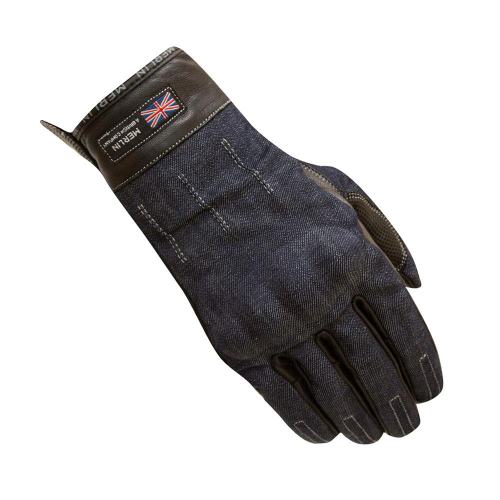 Merlin Icon Leather Gloves, Blue, 3XL