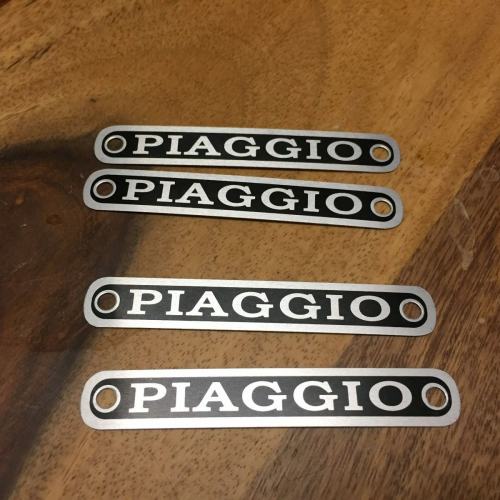 Decal, Metal "Piaggio" Name Plate