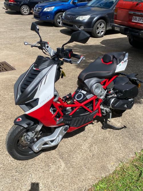 Used Italjet Dragster 200 ABS Scooter - Anthracite Red / White